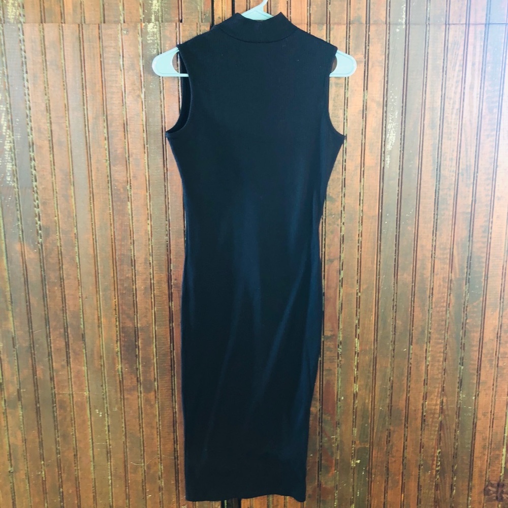 Black Ribbed Dress - Picture 2 of 5